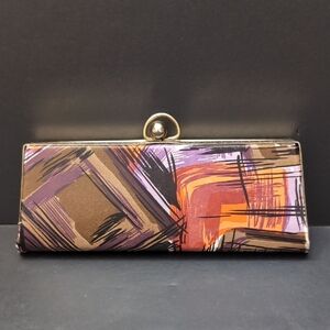 Vintage Mid-century Eyeglasses Case Multi-colored with Kiss Lock.